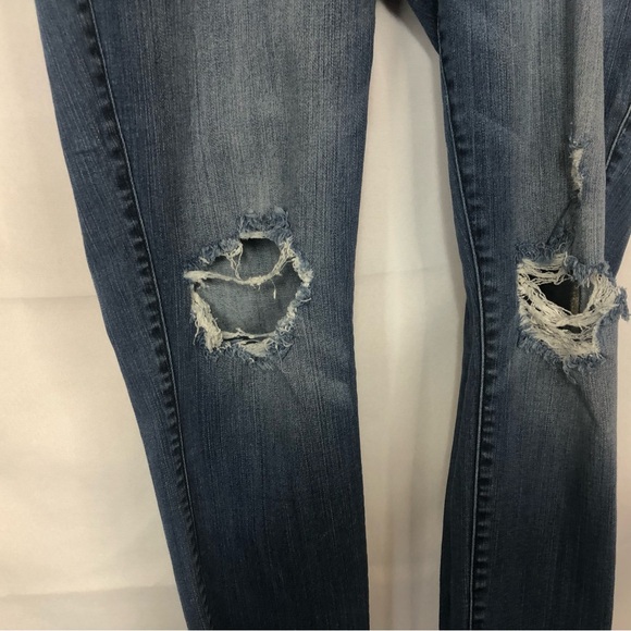 Torrid Distressed Skinny Jeans Triple Button Mid Rise Sz 14R - Picture 4 of 9